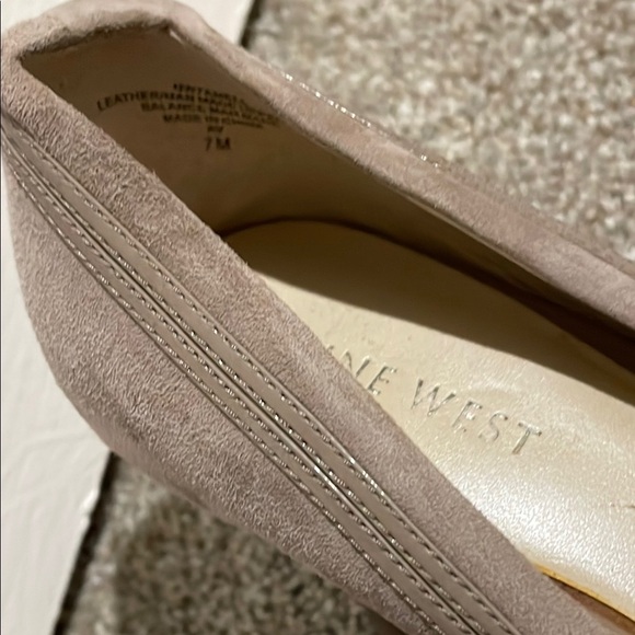 Nine West Taupe Heels Classic Suede Pumps - Picture 5 of 11